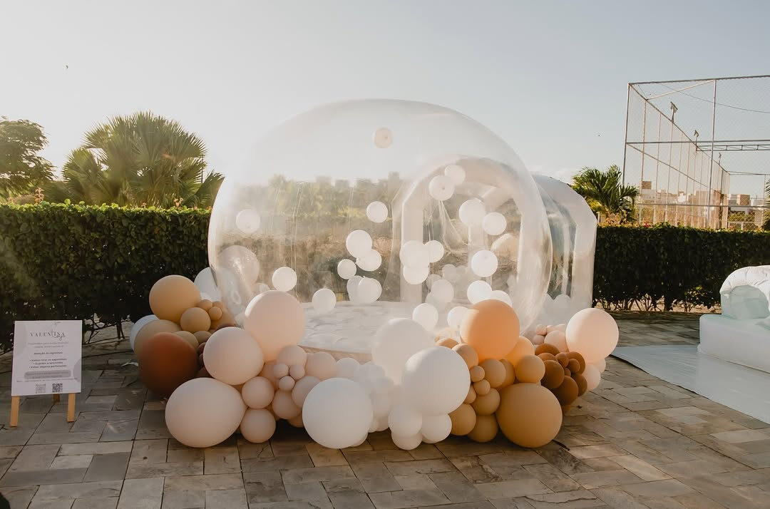 Bubble House da Poloca com balões internos